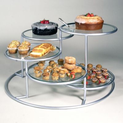 Image of 6 Tier Buffet Risers (Gold & Silver)